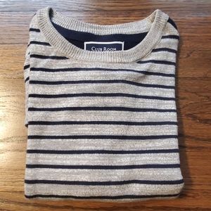 Men's M Club Room navy/grey striped sweater